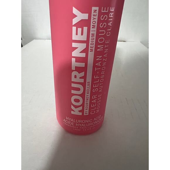 KOURTNEY Instant Self Tan Hyaluronic Acid Mousse Medium Clear DHA Fragrance Free - Picture 3 of 10